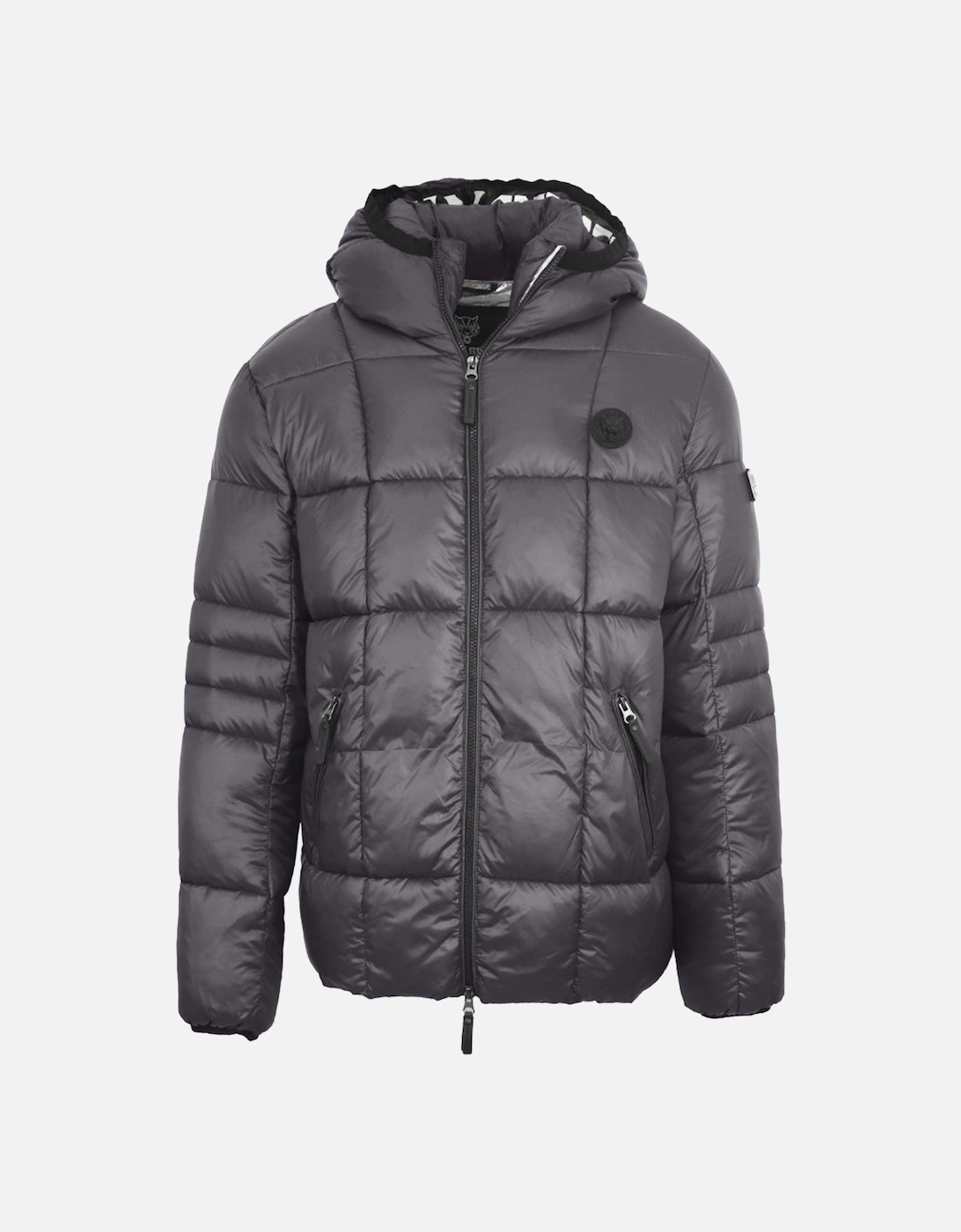 Plein Sport Small Circle Logo Quilted Grey Jacket, 3 of 2