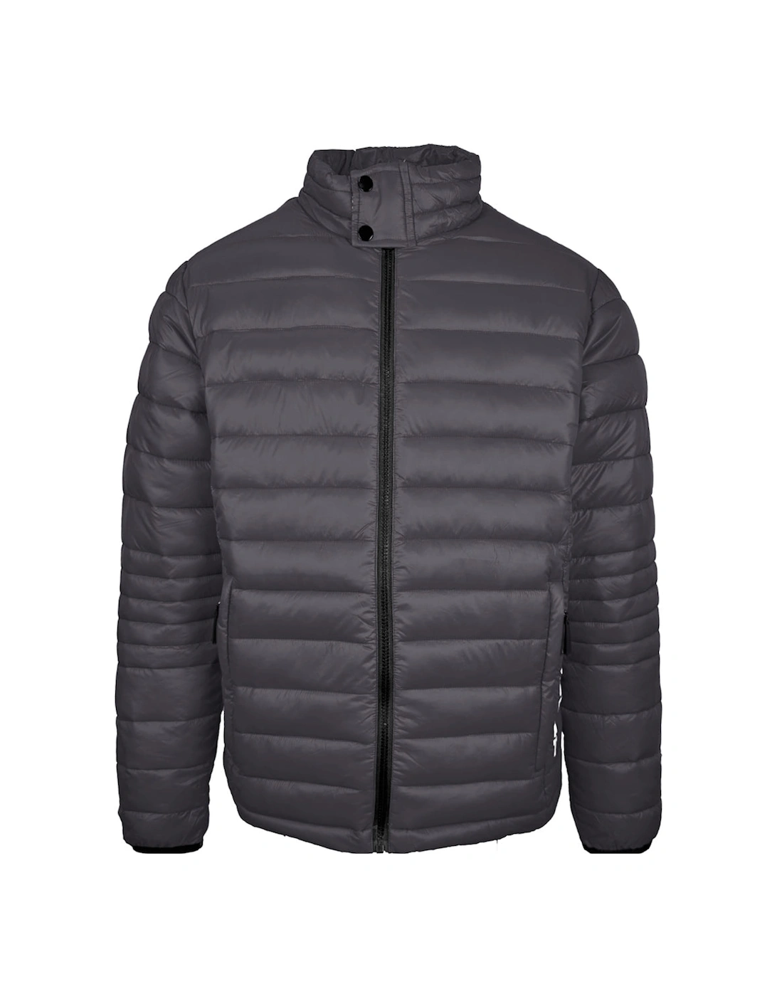 Philipp Plein Men's Black Plein Sport Plain Padded Grey Jacket  44/Regular Xxl