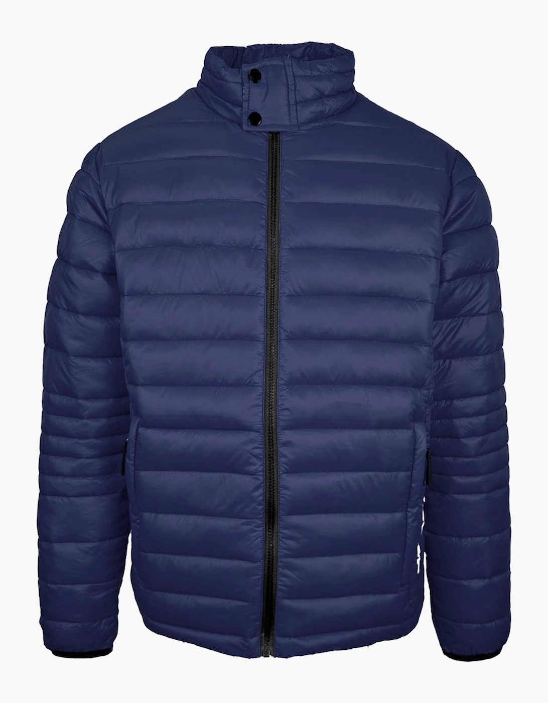 Men's Plein Sport Plain Padded Navy Blue Jacket - Size: 44/Regular