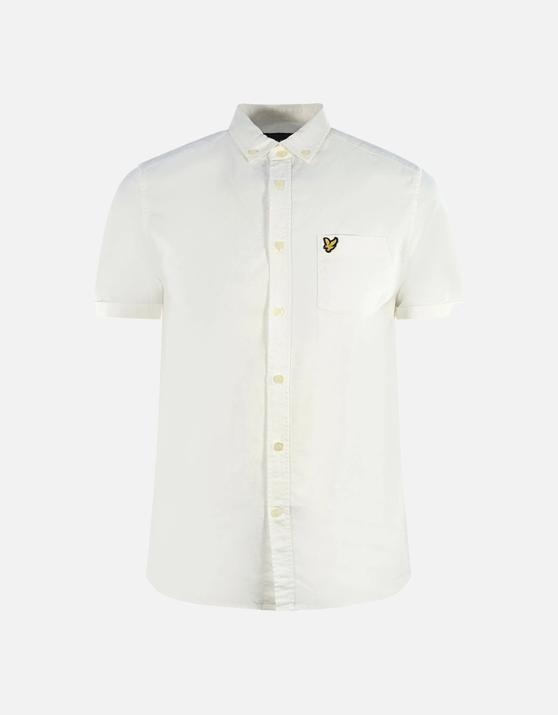 Lyle & Scott White Short Sleeved Casual Oxford Shirt, 3 of 2