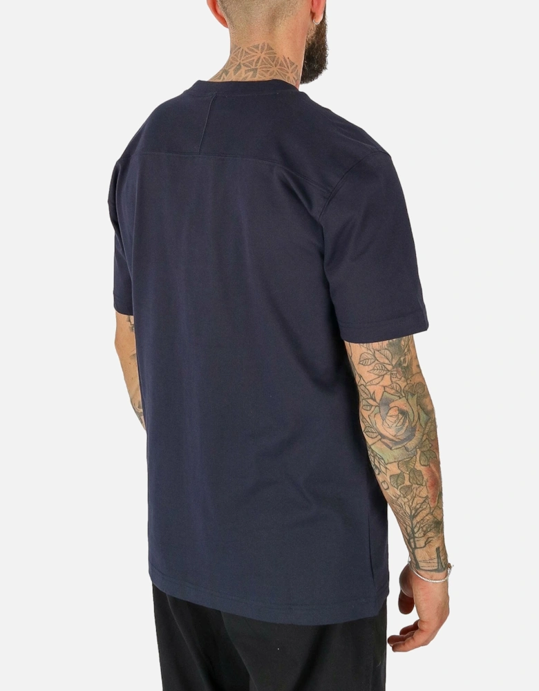 Johannes Embroidered N Navy Tee