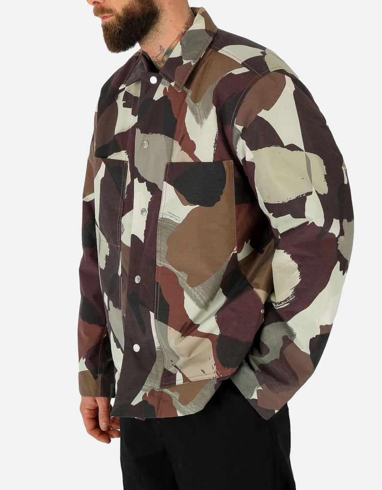 Pelle Camo Nylon Insulated Brown Jacket