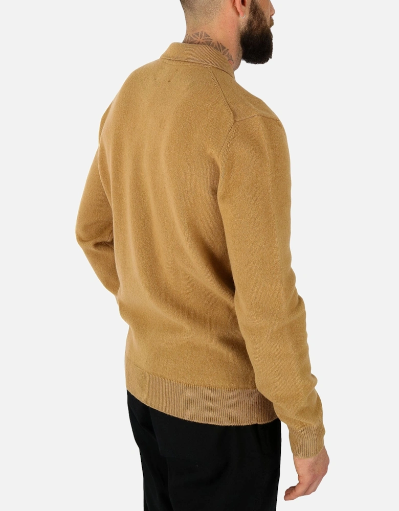 Marco Merino Polo Camel Knitted Jumper
