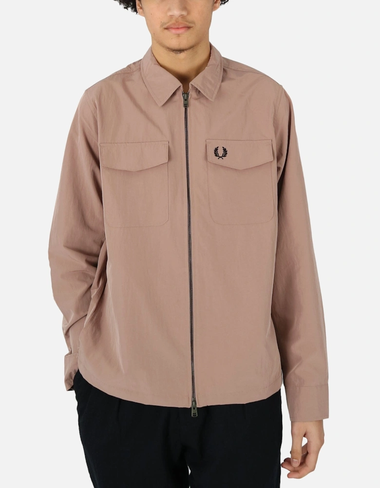 Zip Pink Overshirt Jacket