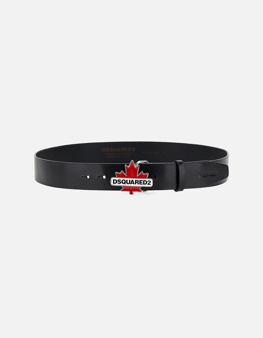 Maple Leaf Leather Belt Black, 3 of 2