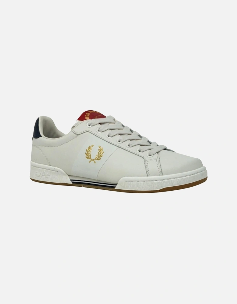 B1258 162 White Leather Trainers