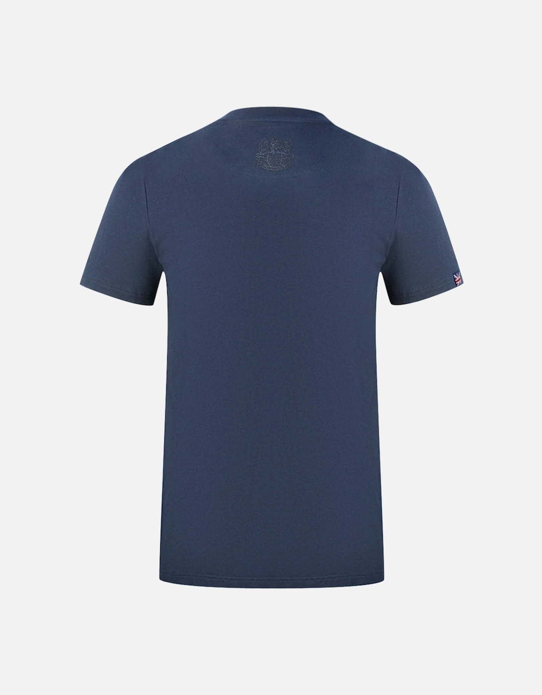 Shoulder Brand Logo Navy Blue T Shirt