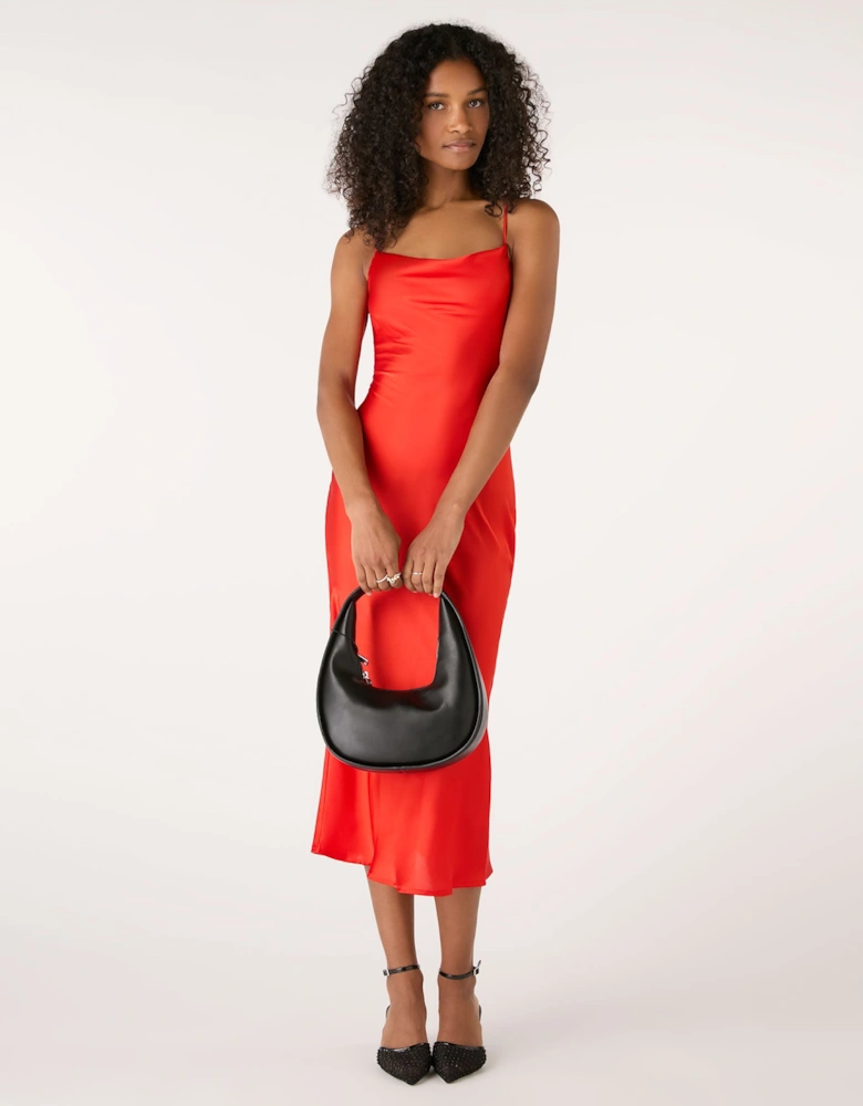 Riviera Midi Dress in Red