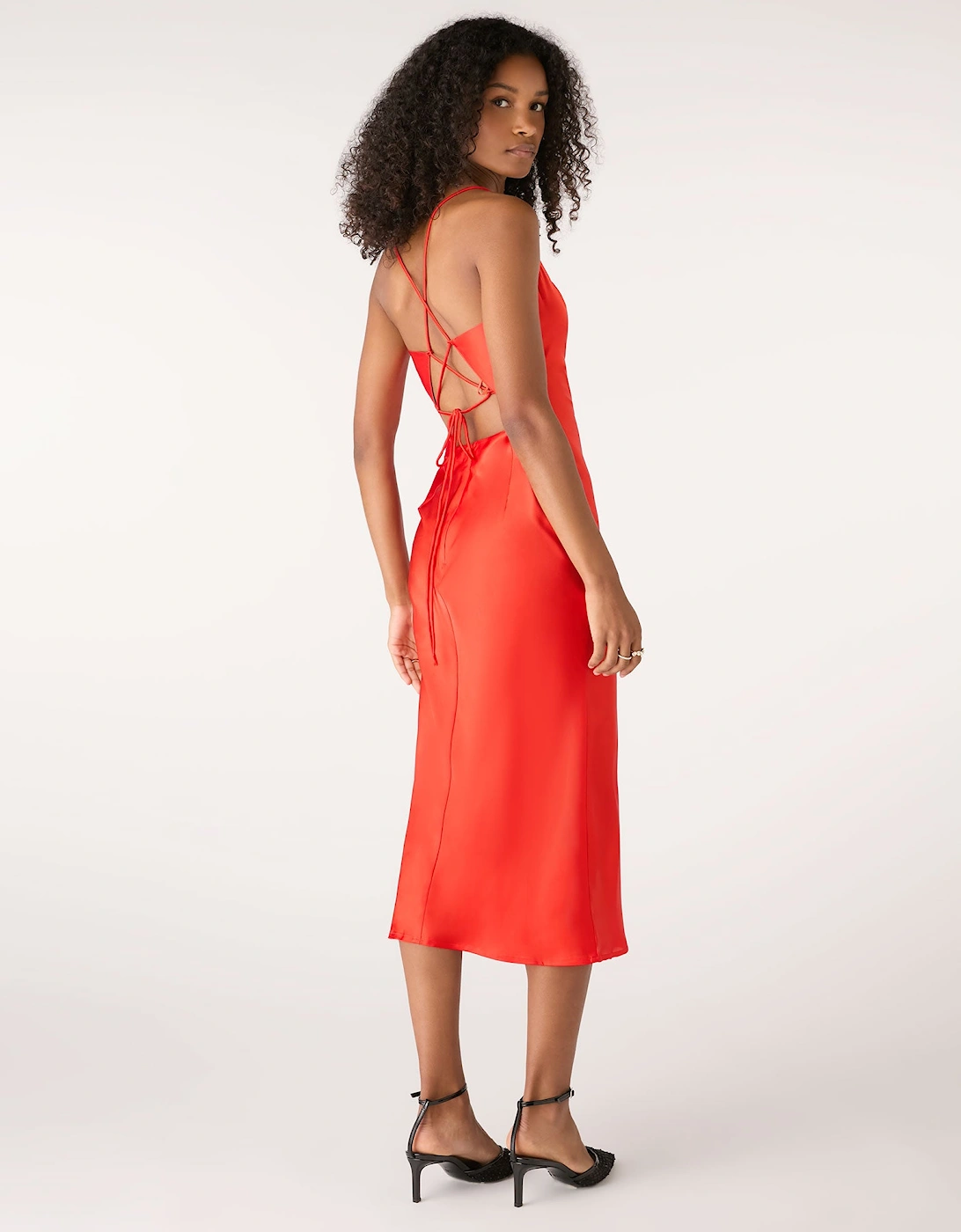 Riviera Midi Dress in Red