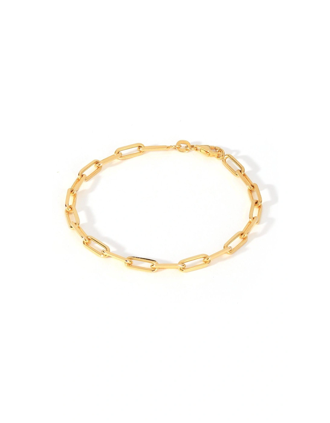 Gold Plated Sterling Silver Paperclip Link Bracelet, 3 of 2