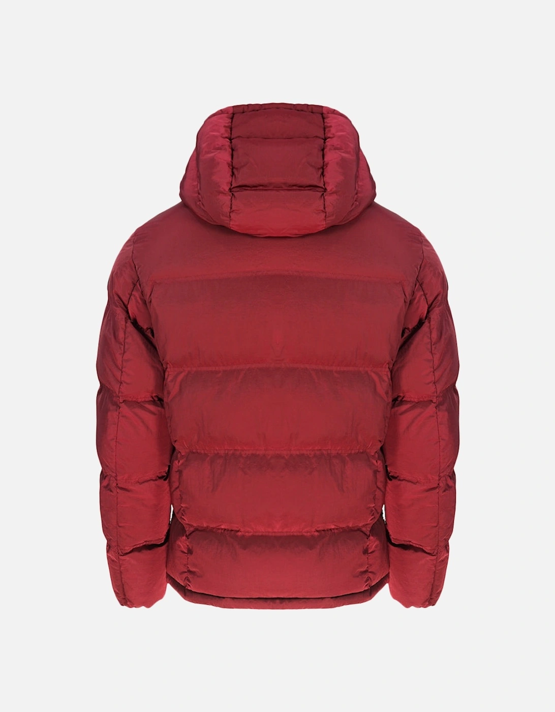 Branded Red Hooded Padded Jacket