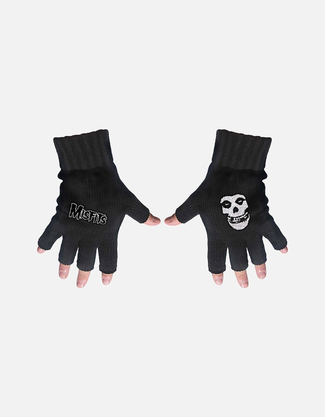 Unisex Adult Logo & Fiend Fingerless Gloves, 2 of 1
