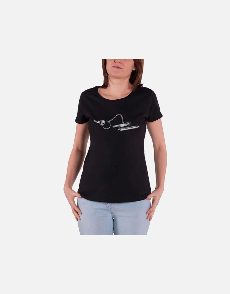 Womens/Ladies Hot Rod Keychain Cotton T-Shirt