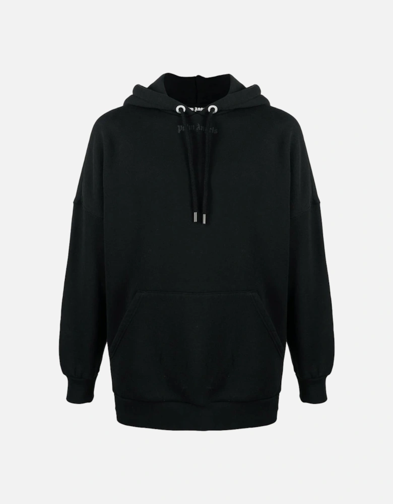 Classic Logo Black Oversized Hoodie