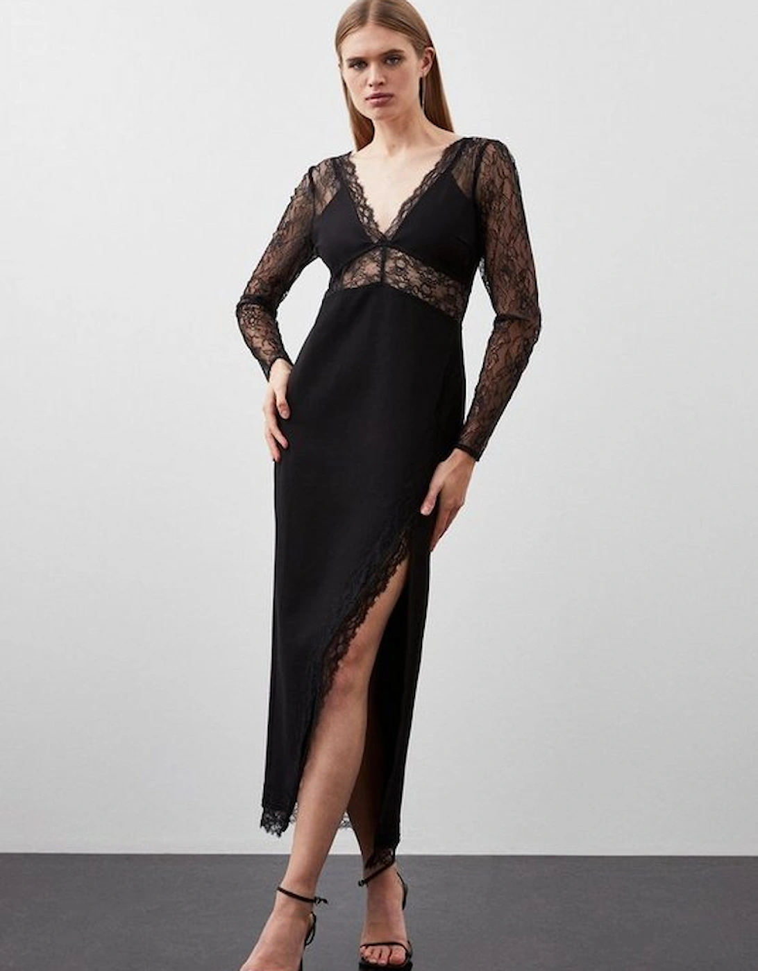 Lace And Ponte Jersey Maxi Dress, 5 of 4