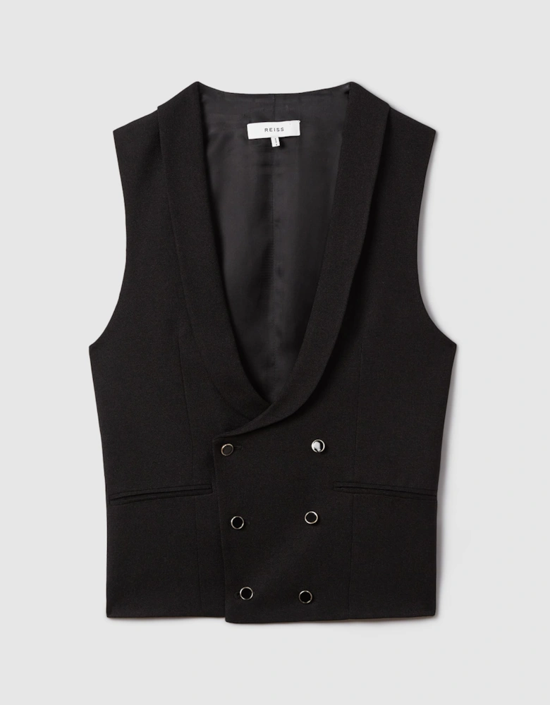 Slim Fit Double Breasted Tuxedo Waistcoat