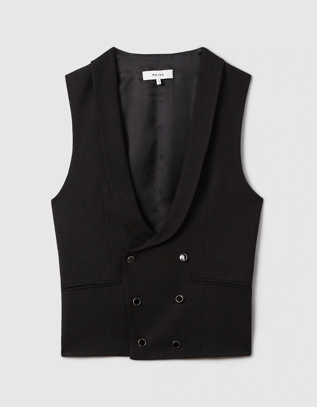 Slim Fit Double Breasted Tuxedo Waistcoat, 2 of 1