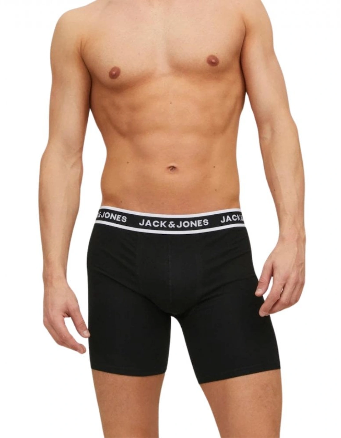 Solid Boxer Briefs 3 Pack - Black/ White, 4 of 3