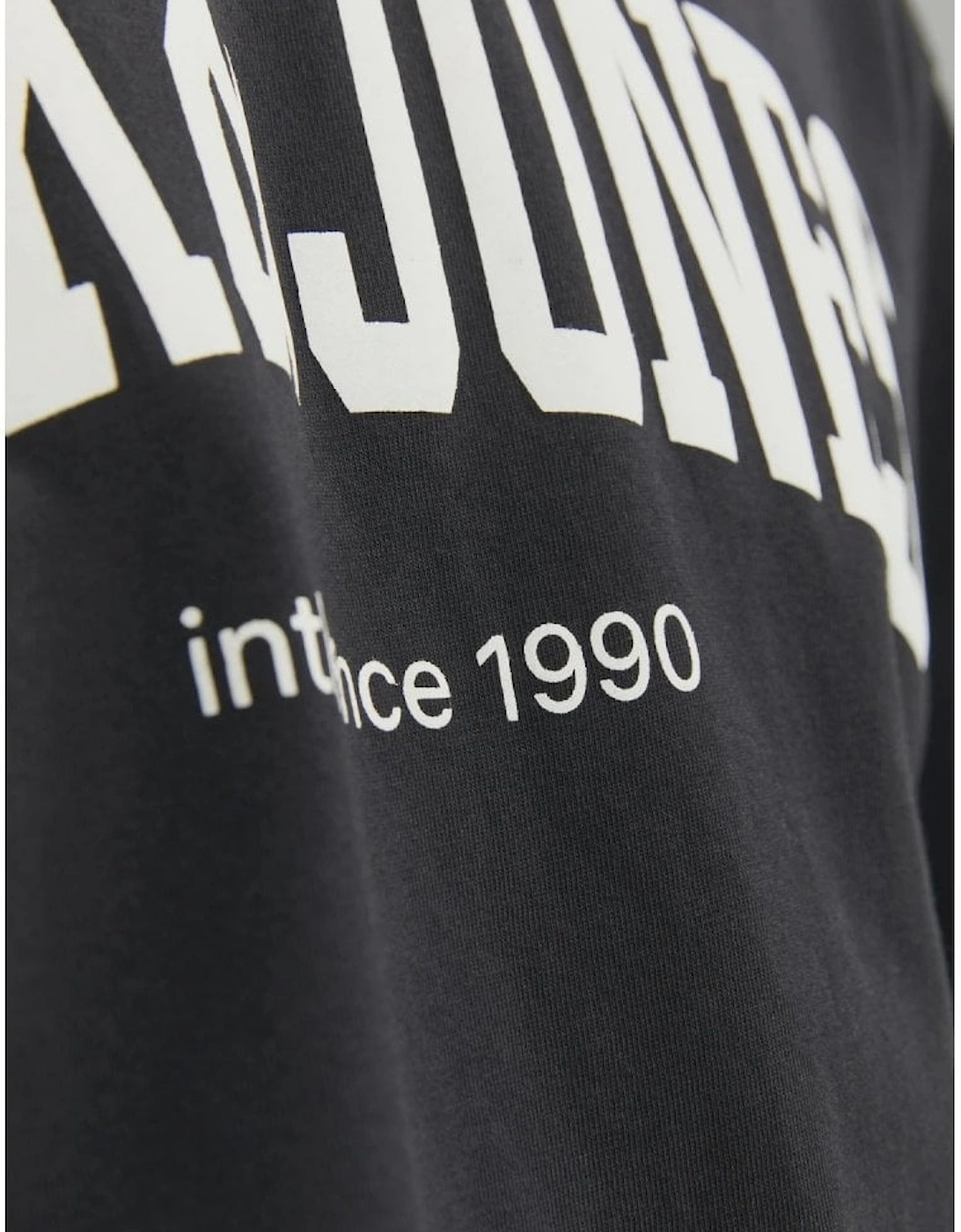 Josh Large Logo Crew Neck - Black/ White