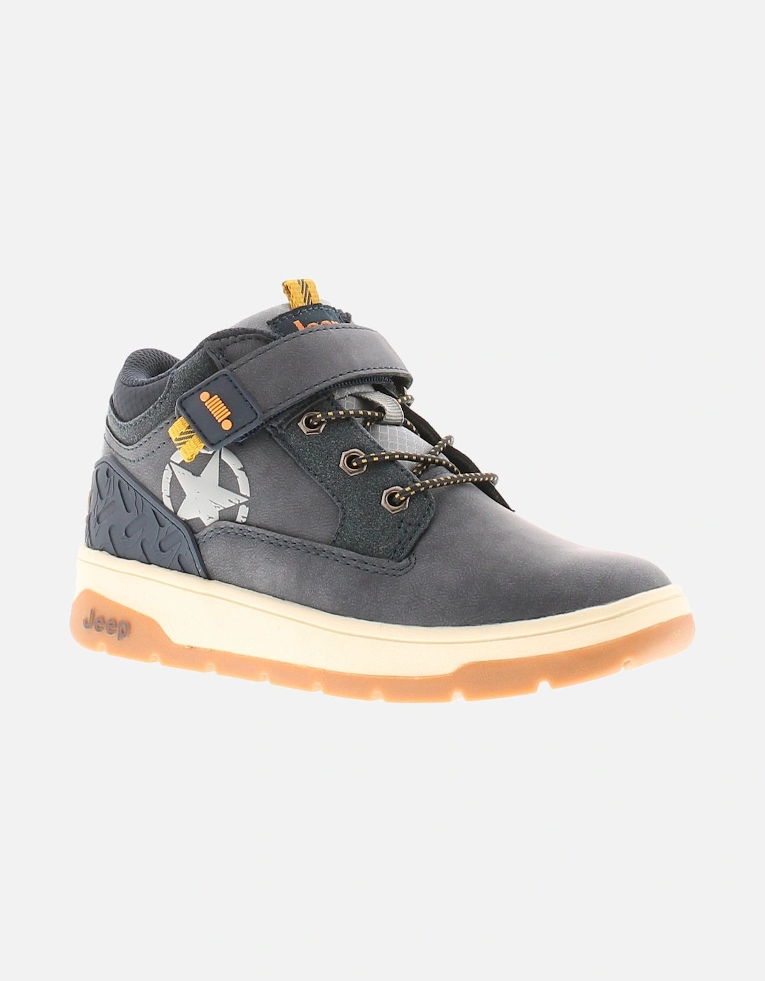 Boys Walking Boots Junior Michegan Star mid jb Lace Up navy UK Size, 6 of 5