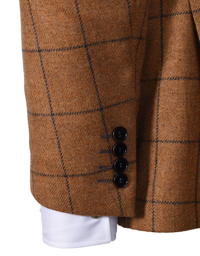 Jacket And Waistcoat Camel Check