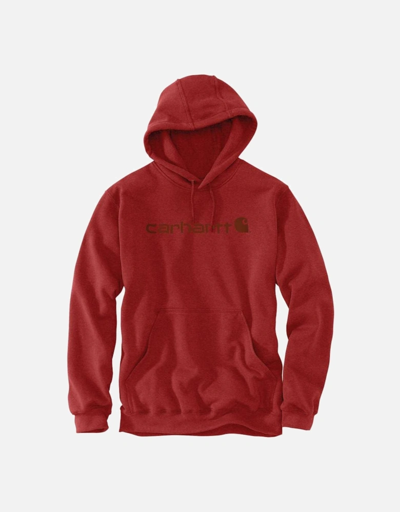 Carhartt Mens Stretchable Signature Logo Hooded Sweatshirt Top