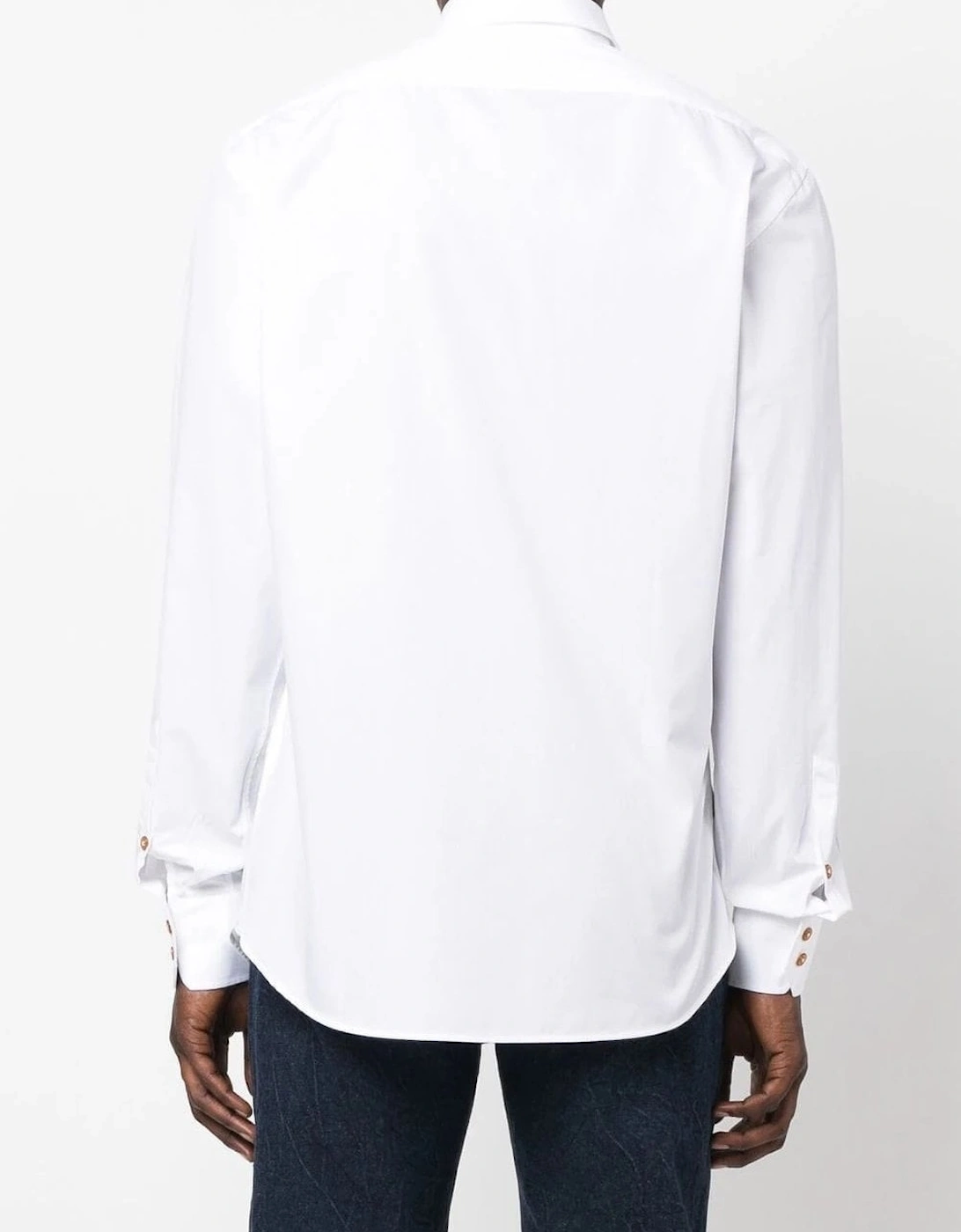Slim Fit Cotton Ghost Shirt White