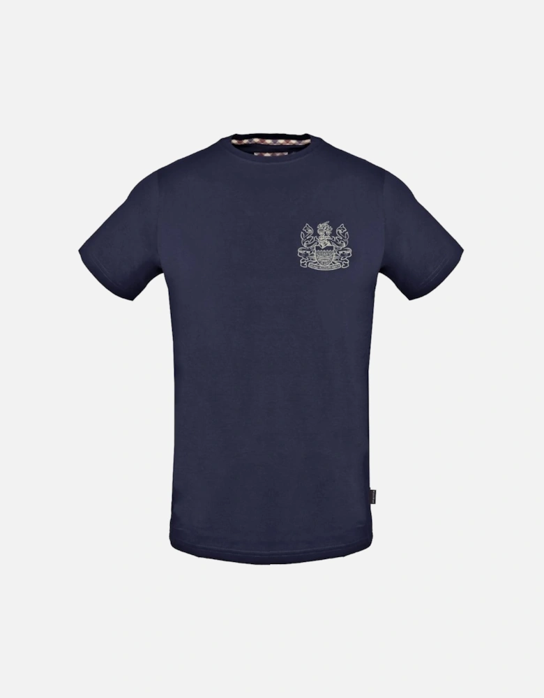 Stitched Aldis Logo Navy Blue T-Shirt