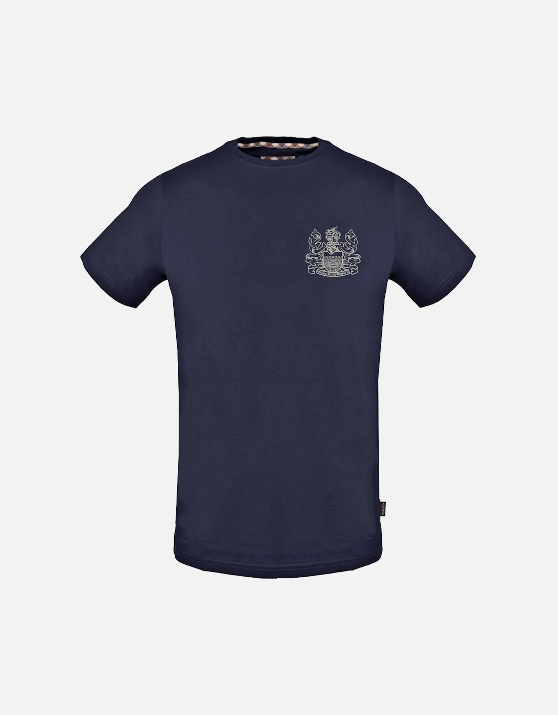 Stitched Aldis Logo Navy Blue T-Shirt, 3 of 2