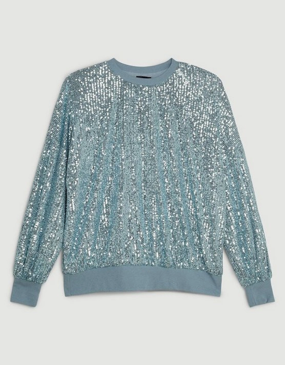 Stretch Jersey Sequin Sweatshirt