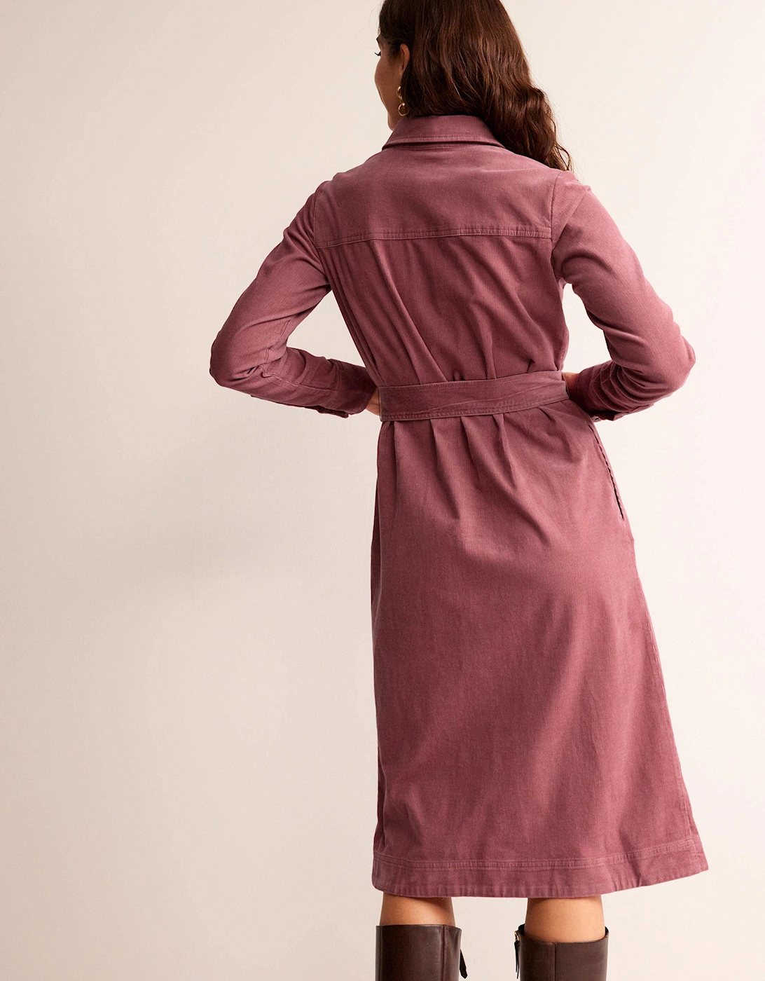 Eloise Cord Midi Shirt Dress