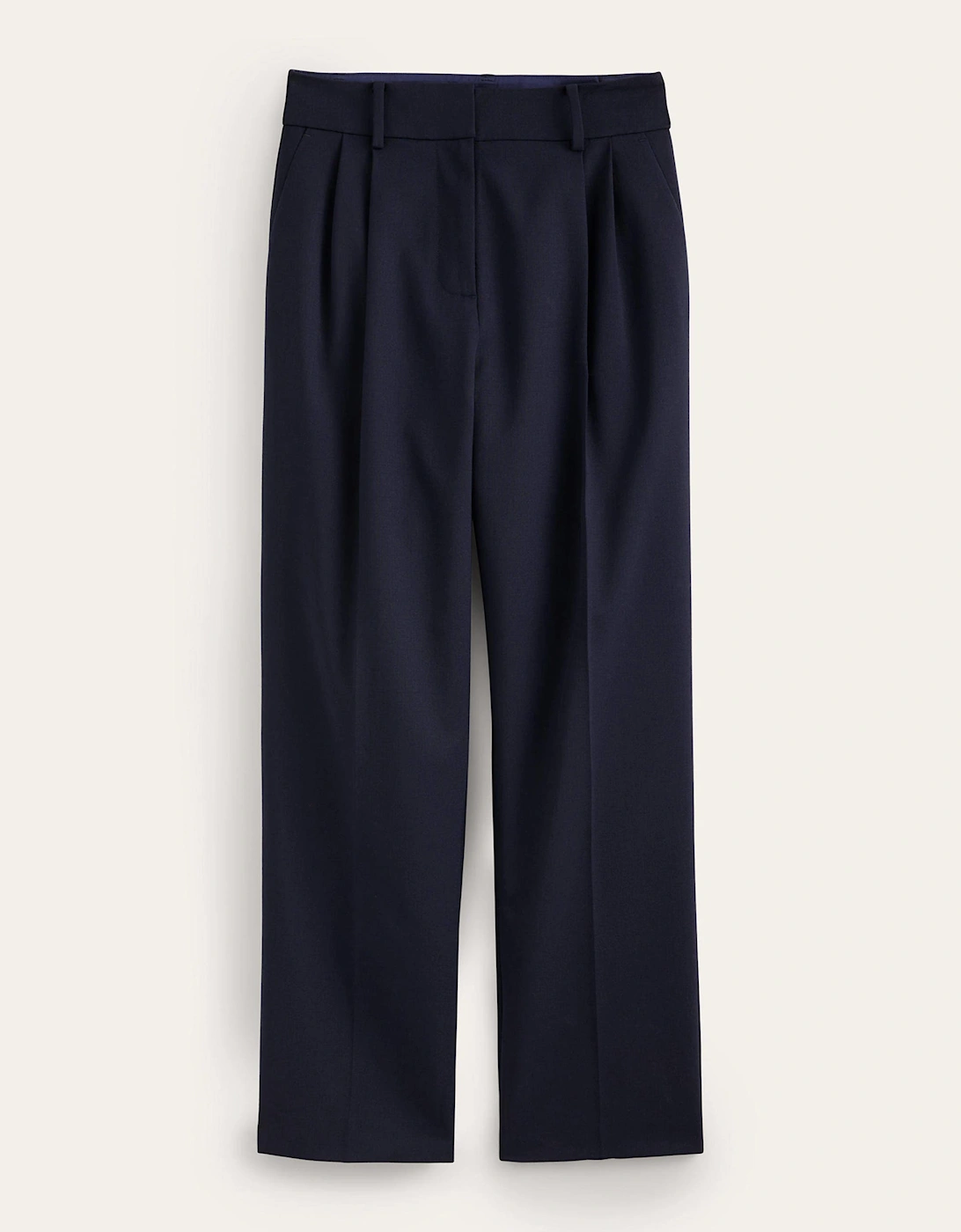 Pleat-Front Tapered Trousers