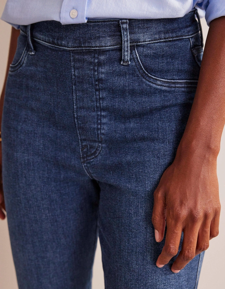 High Rise Pull-On Skinny Jeans