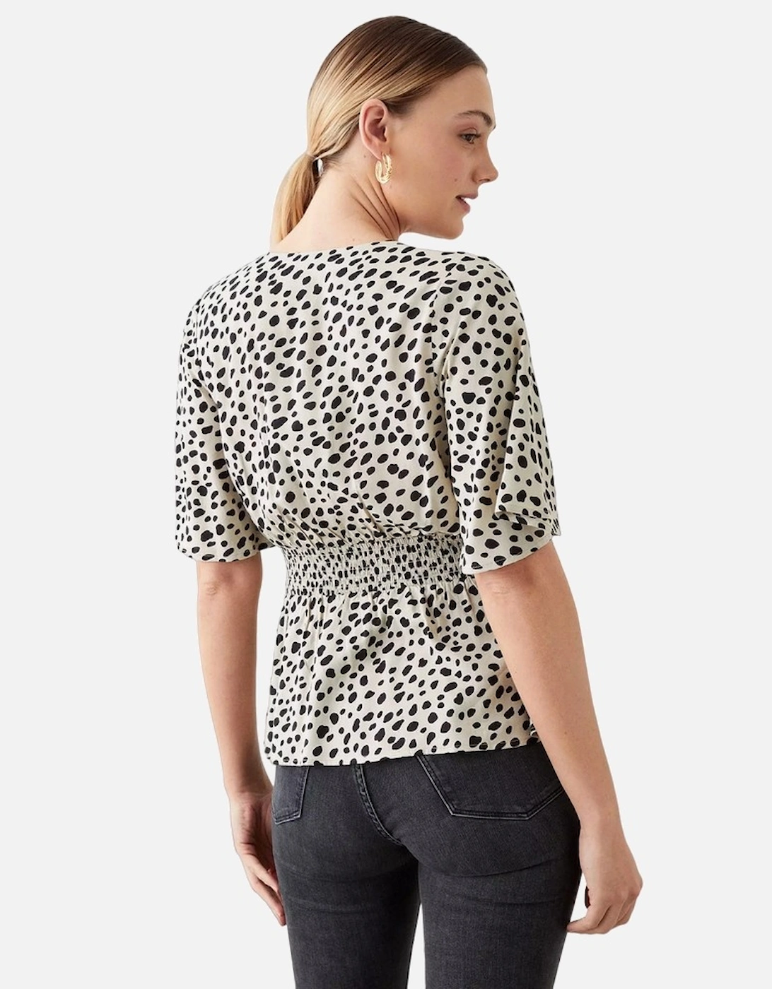 Womens/Ladies Animal Print Button-Down Blouse