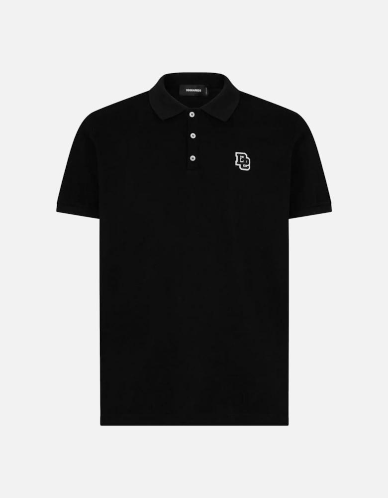 Tennis Fit Logo Polo Shirt Black