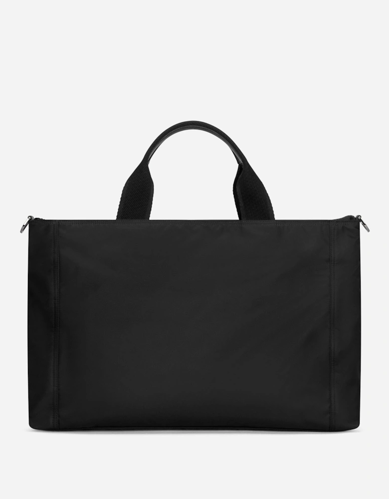 Logo Embellished Weekend Bag Black