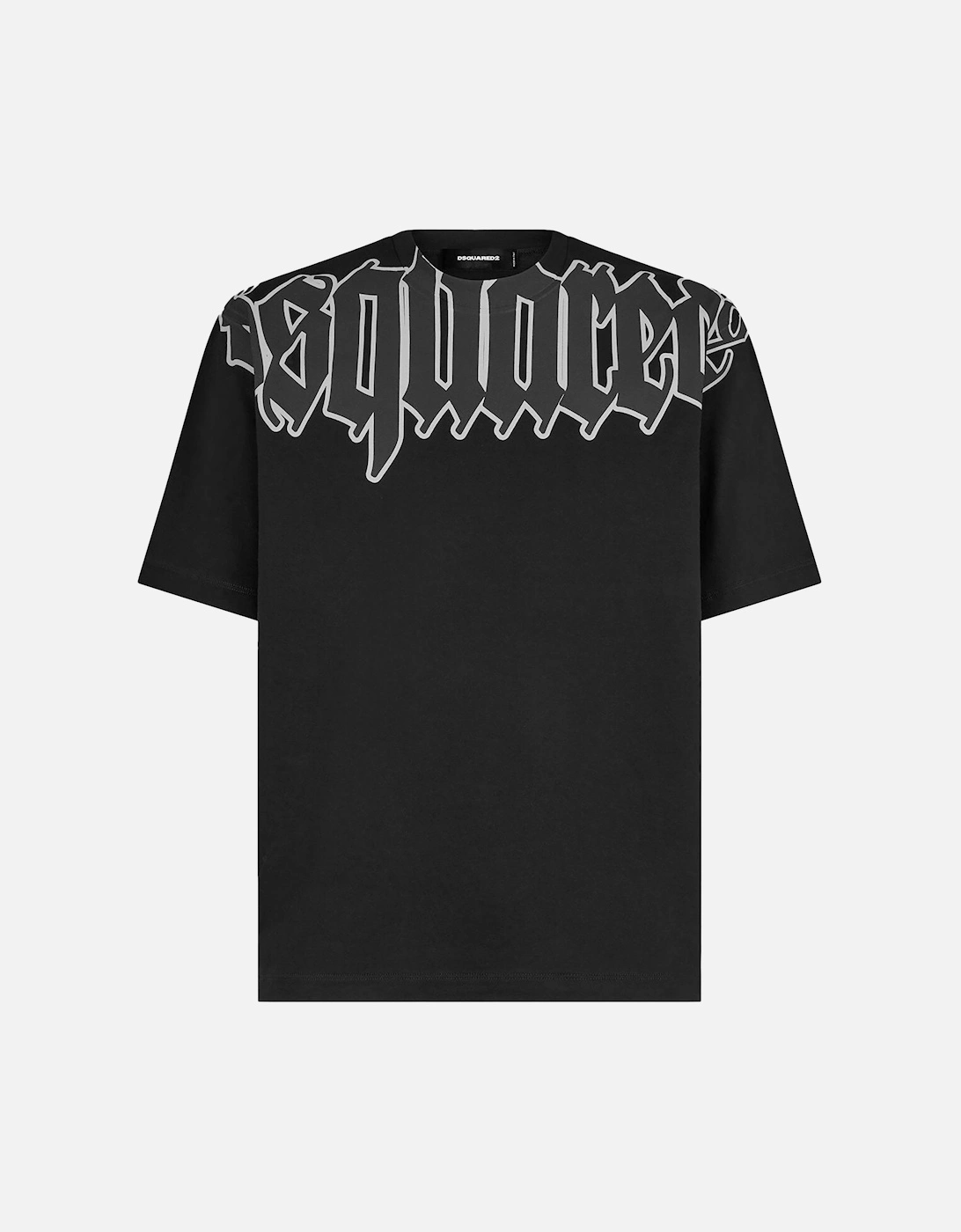 Loose Fit Gothic Logo T-shirt Black, 5 of 4