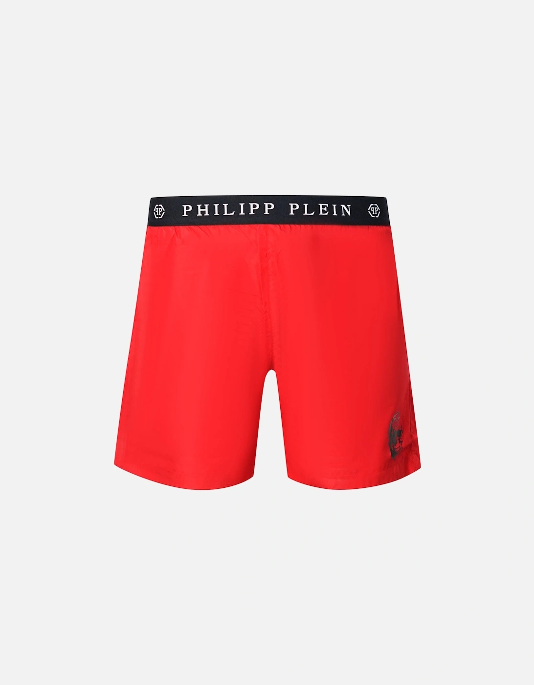 Branded Waistband Red Swim Shorts, 3 of 2