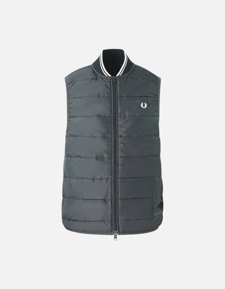 x Lavenham Quilted Blue Gilet Jacket