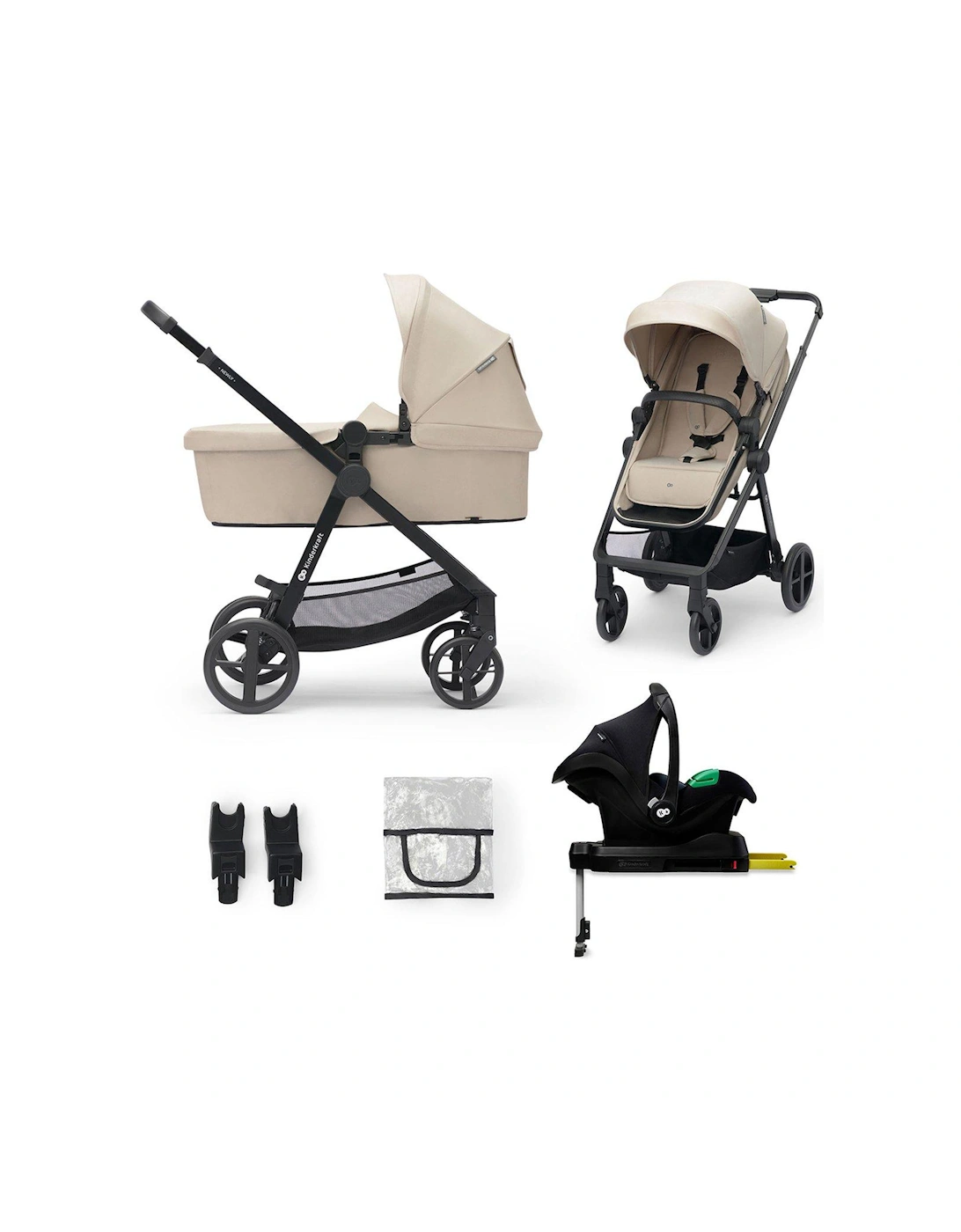 4-in-1 NEWLY Travel System (with MINK PRO i-size Car Seat and an ISOFIX Base) - Beige, 3 of 2