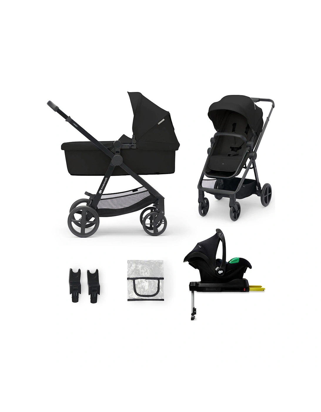 4-in-1 Travel System NEWLY (with MINK PRO i-size car seat and an ISOFIX base) - Black, 3 of 2