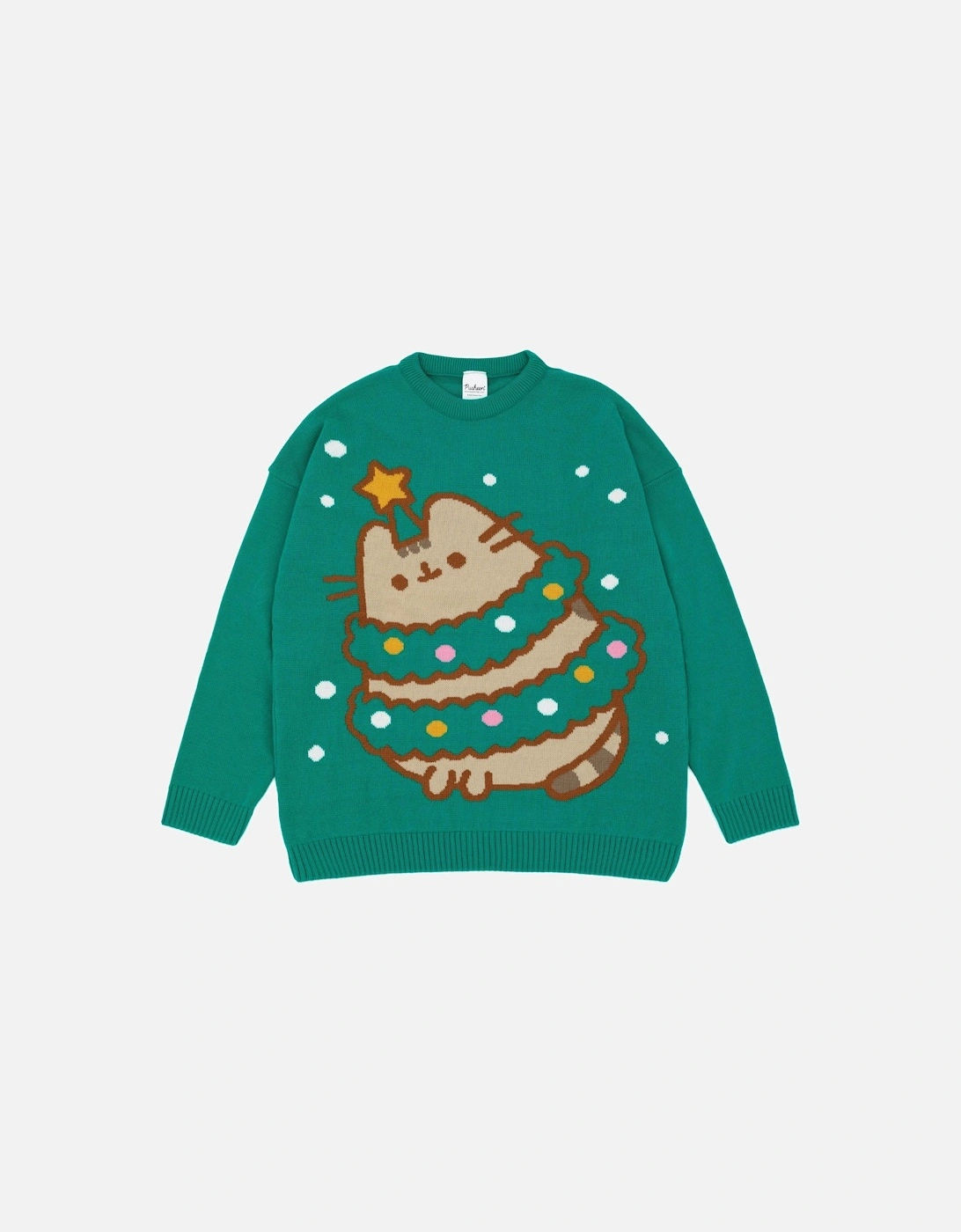 Womens/Ladies Knitted Christmas Sweatshirt, 2 of 1