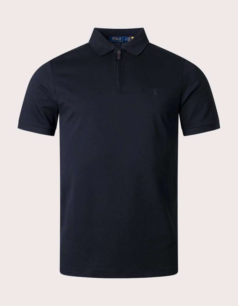 Custom Slim Fit Stretch Mesh Polo Shirt