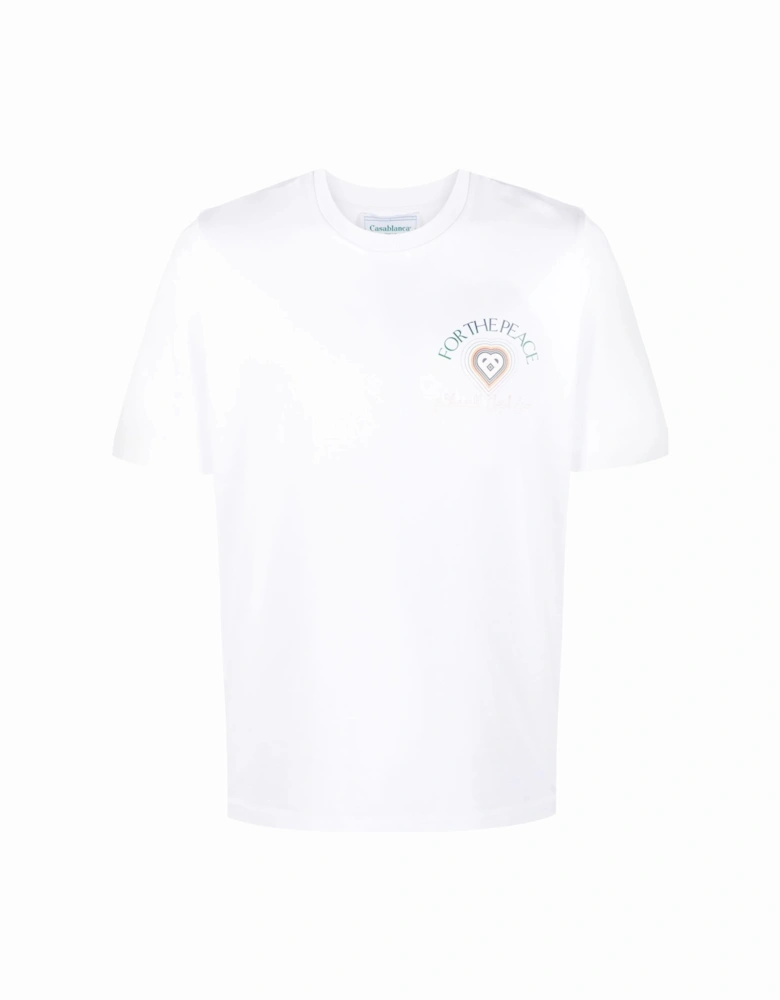 For The Peace cotton printed T-Shirt in White
