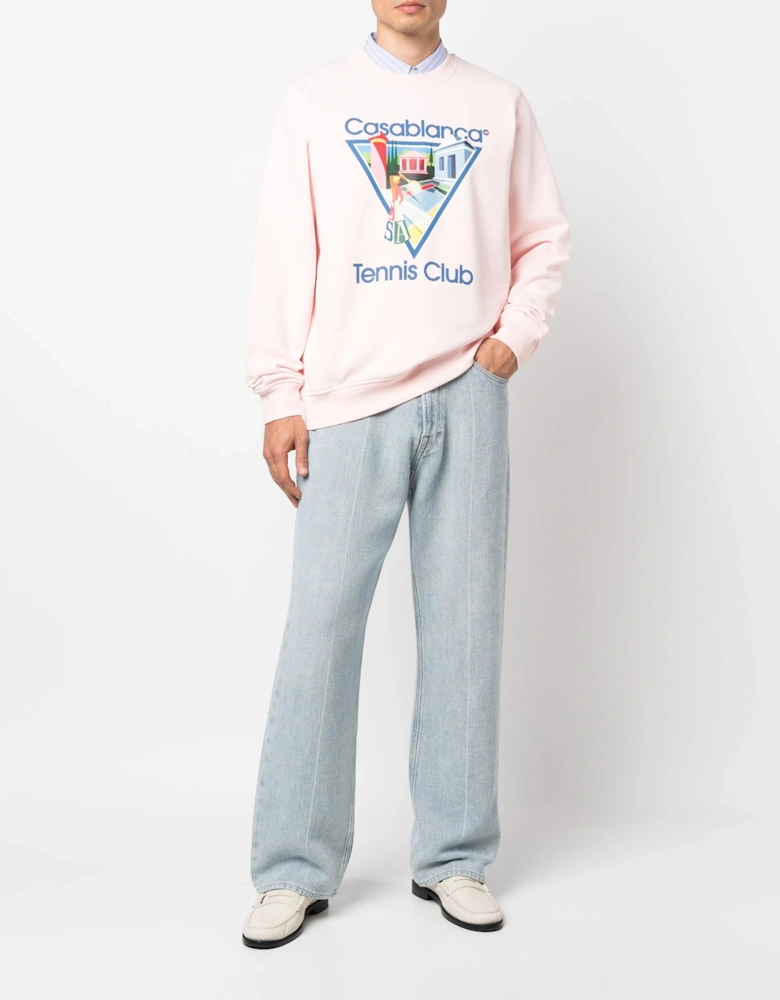 La Joueuse Tennis Club Sweatshirt in Pink