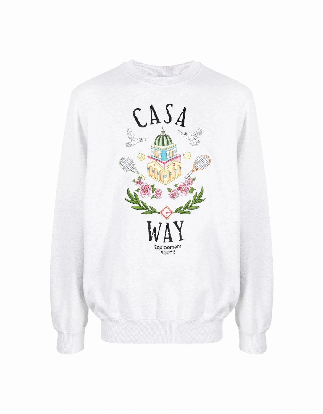 Casa way Embroidered Sweatshirt in Grey, 6 of 5