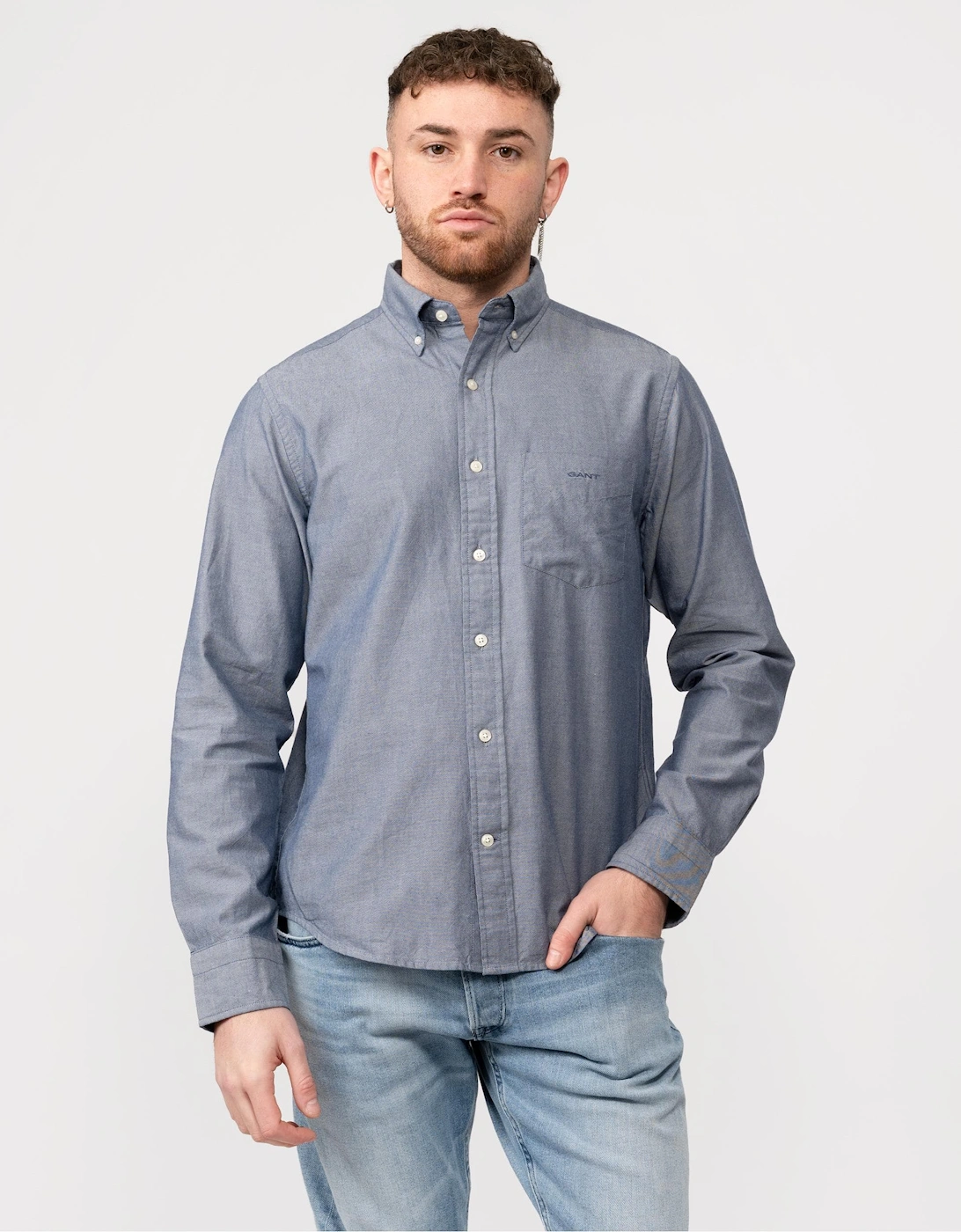 Mens Regular Fit Long Sleeve Archive Oxford Shirt, 5 of 4