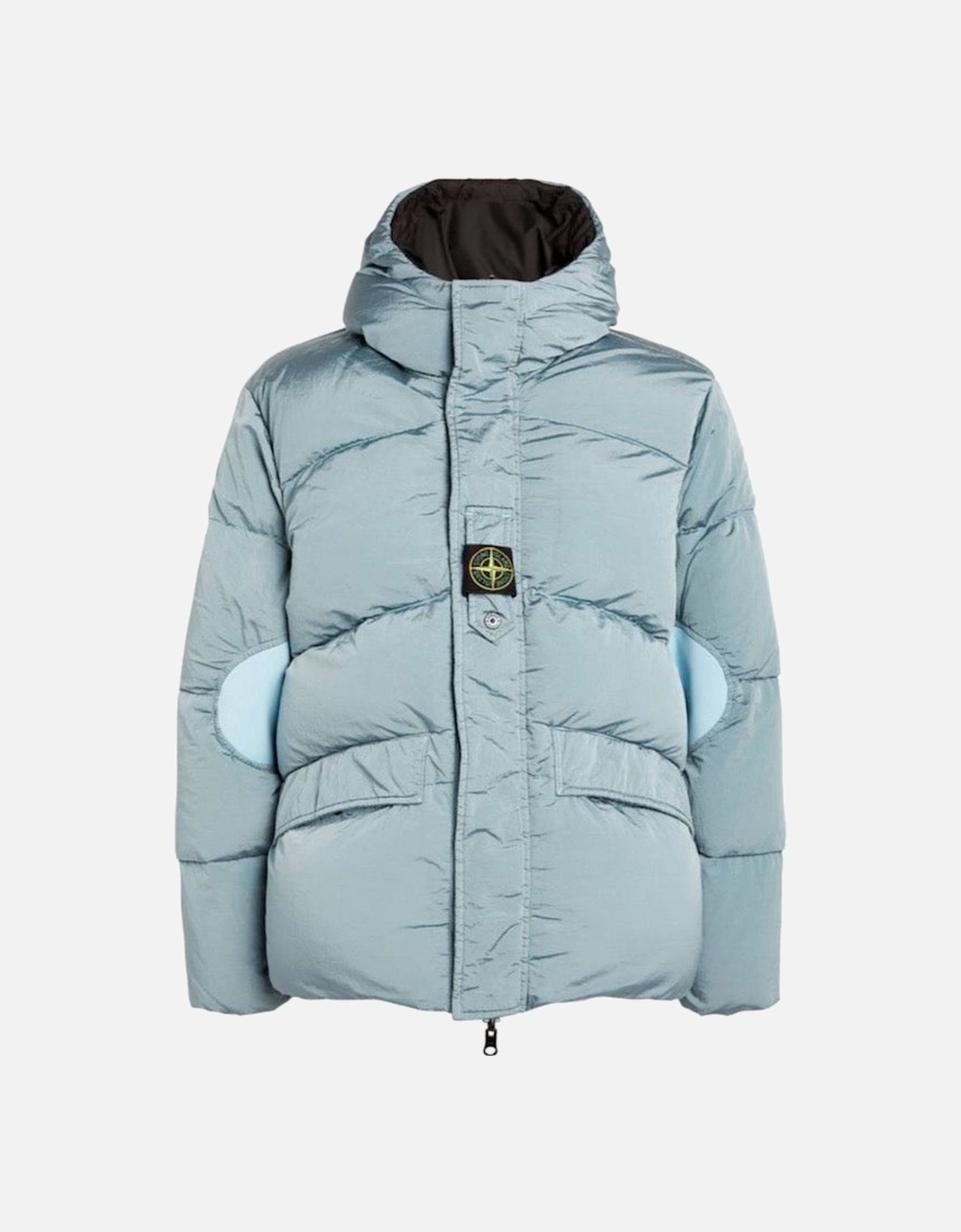 Nylon Metal Reversible Padded Coat in Sky Blue, 3 of 2