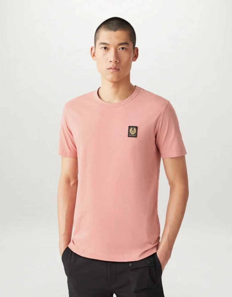 Short Sleeved Mens Logo Patch T-Shirt