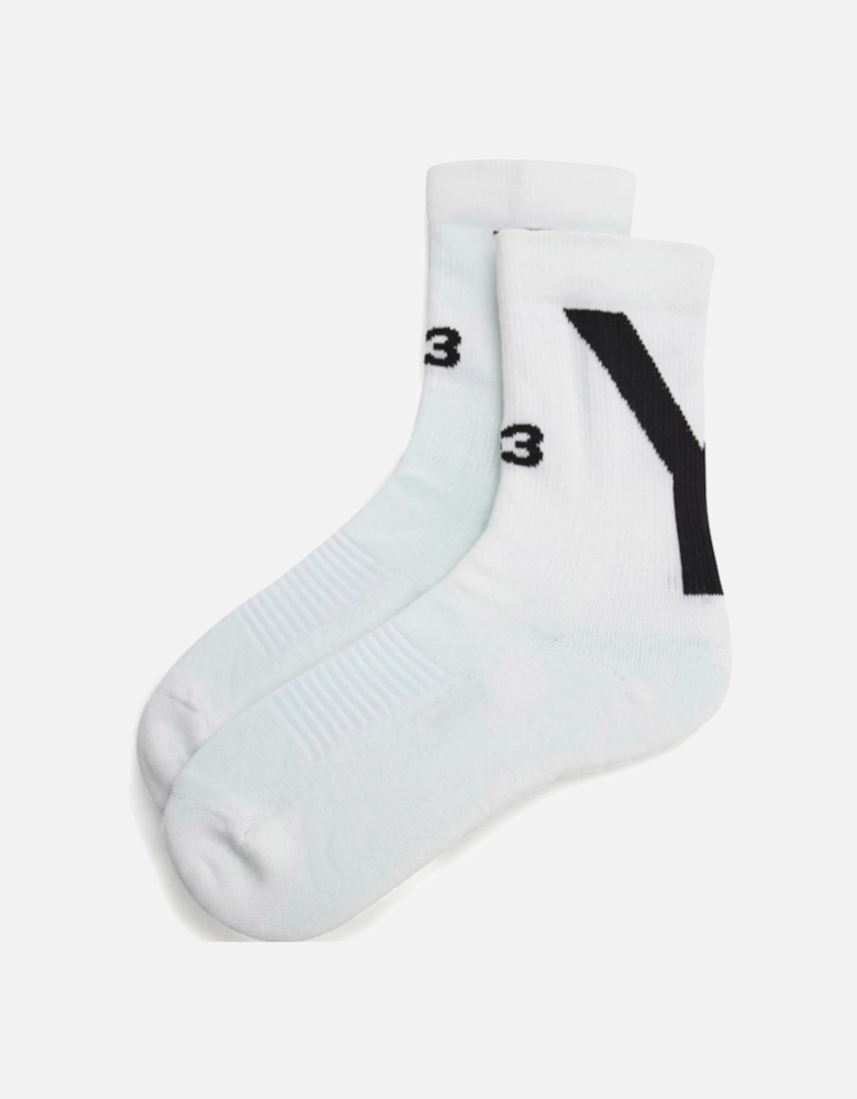 Y-3 Mens Hi Socks White
